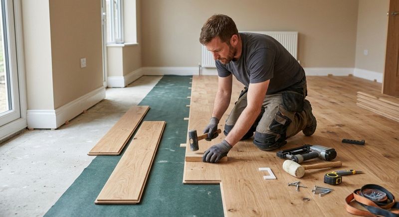 Dark Wood Floor Installation in Phoenix, AZ
