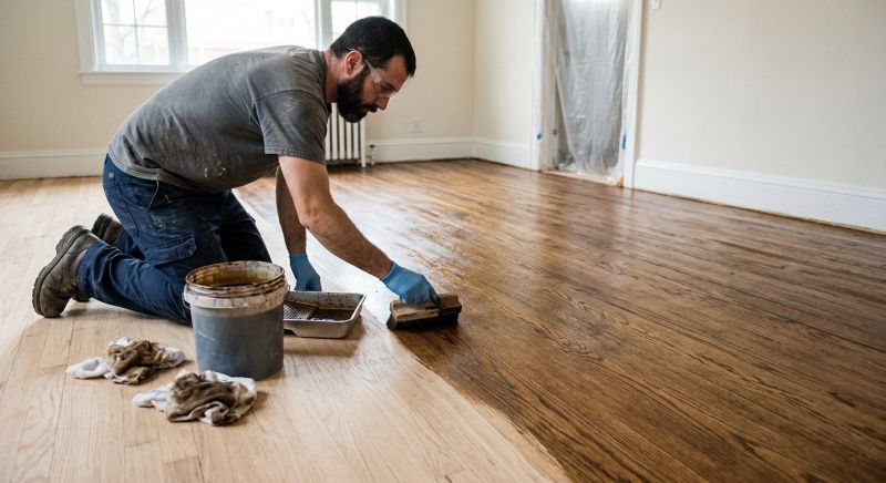 Wood Floor Staining in Olathe, KS