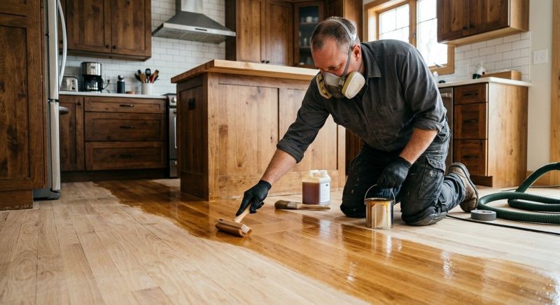 Cabin Floor Refinishing in Alpharetta, GA