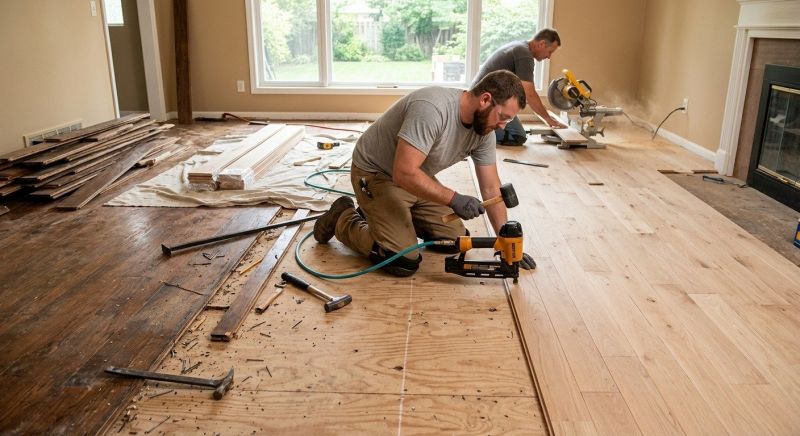 Dark Wood Floor Installation in Phoenix, AZ