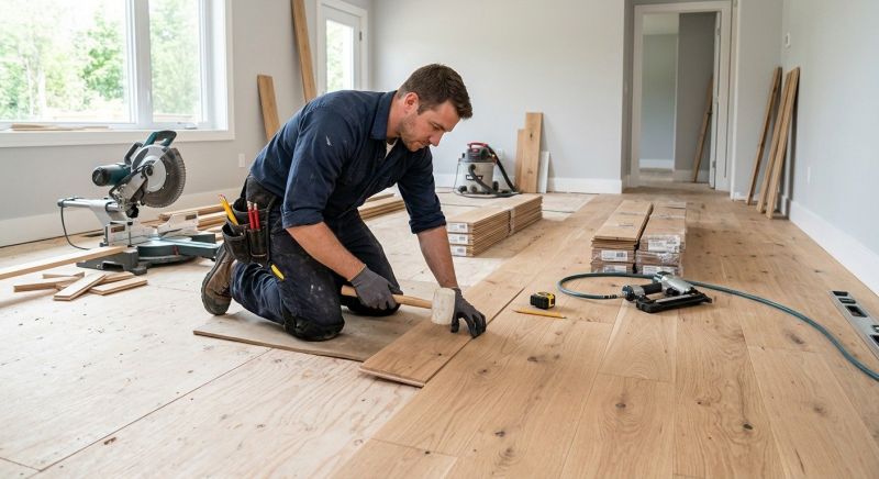 Dark Wood Floor Installation in Fort Worth, TX