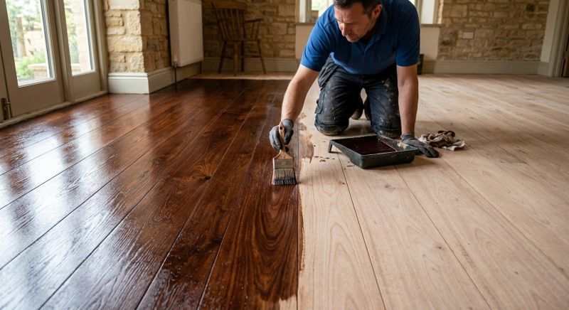 Hardwood Floor Staining in Overland Park, KS