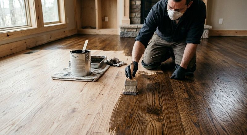 Maple Floor Staining in Alpharetta, GA