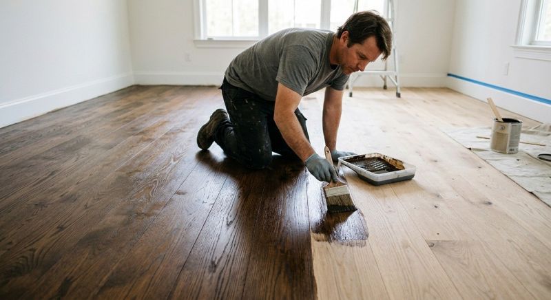 Maple Floor Staining in Alpharetta, GA