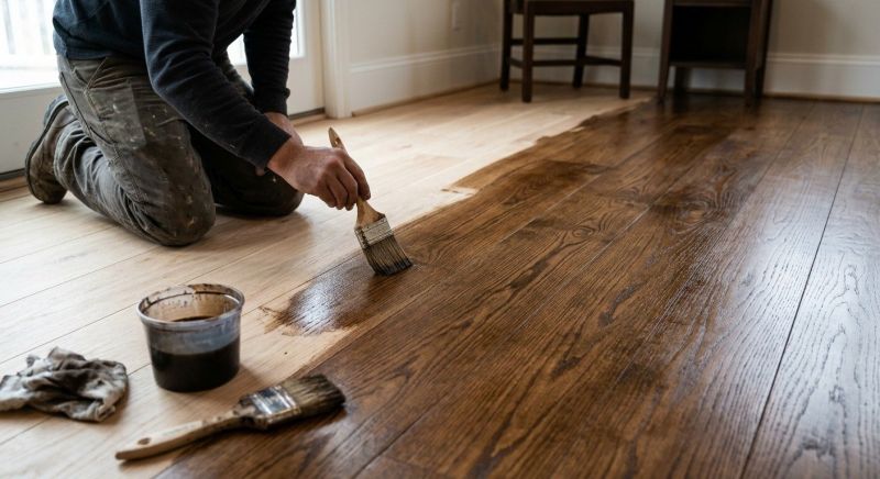 Maple Floor Staining in Alpharetta, GA