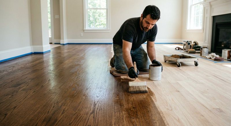 Maple Floor Staining in Alpharetta, GA