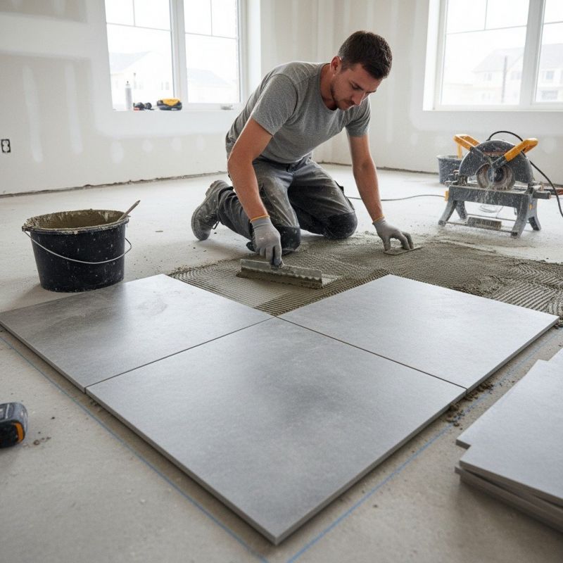 Mosaic Tile Floor Installation in Loudoun County, VA