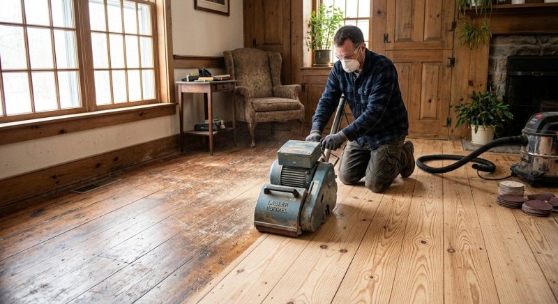 Pine Floor Refinishing in Olathe, KS