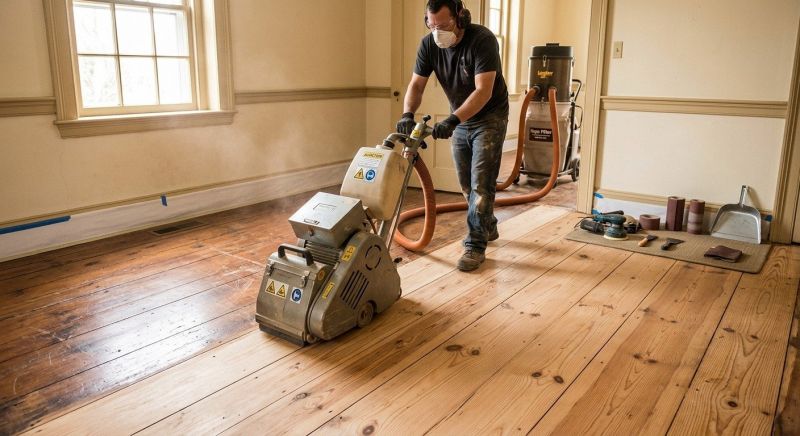 Pine Floor Refinishing in Overland Park, KS
