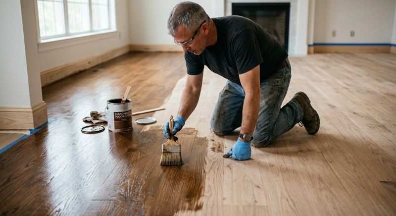 Walnut Floor Staining in Alpharetta, GA