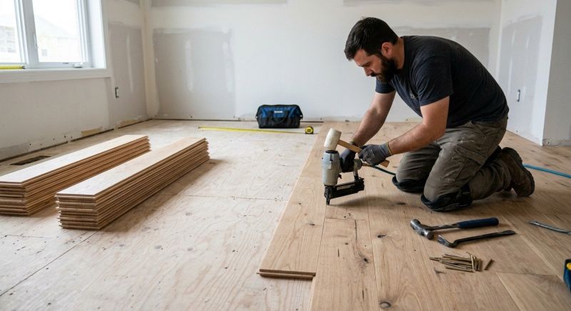 White Oak Floor Installation in Manassas, VA