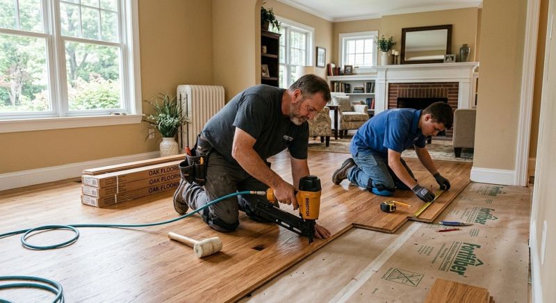 White Oak Floor Installation in Manassas, VA