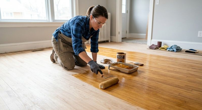 Wood Floor Staining in Alpharetta, GA